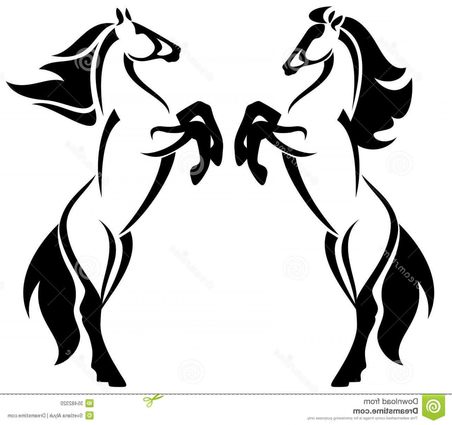 1560x1467 Stock Photo Horses Design Rearing Up Horse Fine Outlines Black