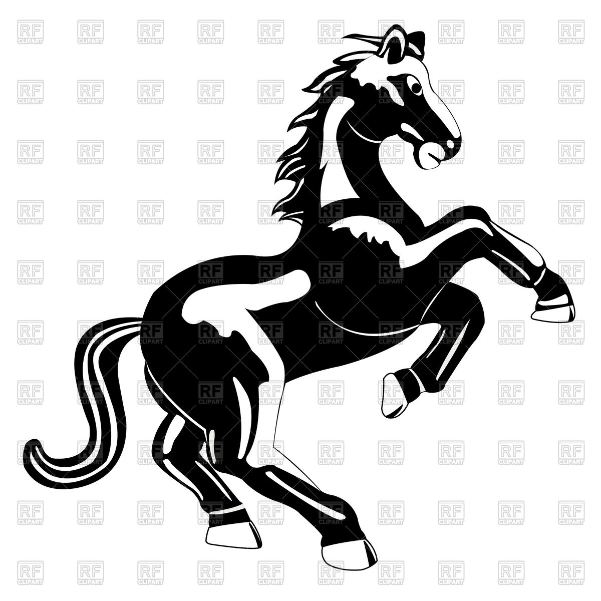 1200x1200 Black Horse Vector Image Of Plants And Animals
