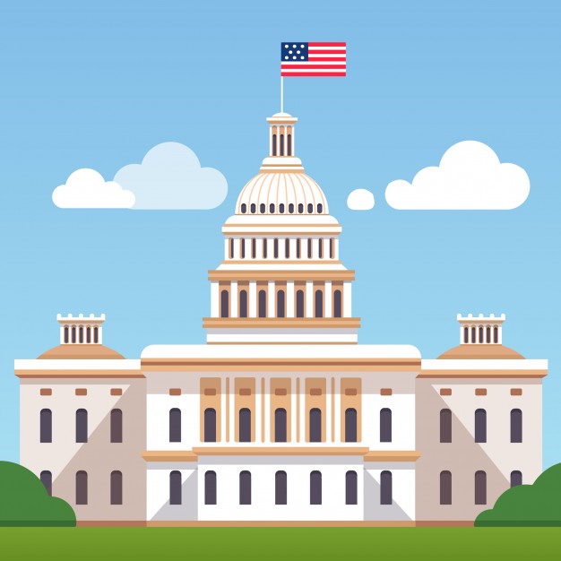 White House Building With Us Flag On A Blue Sky Vector Free Download 626x626 White House Building With Us Flag On A Blue Sky Vector Free Download