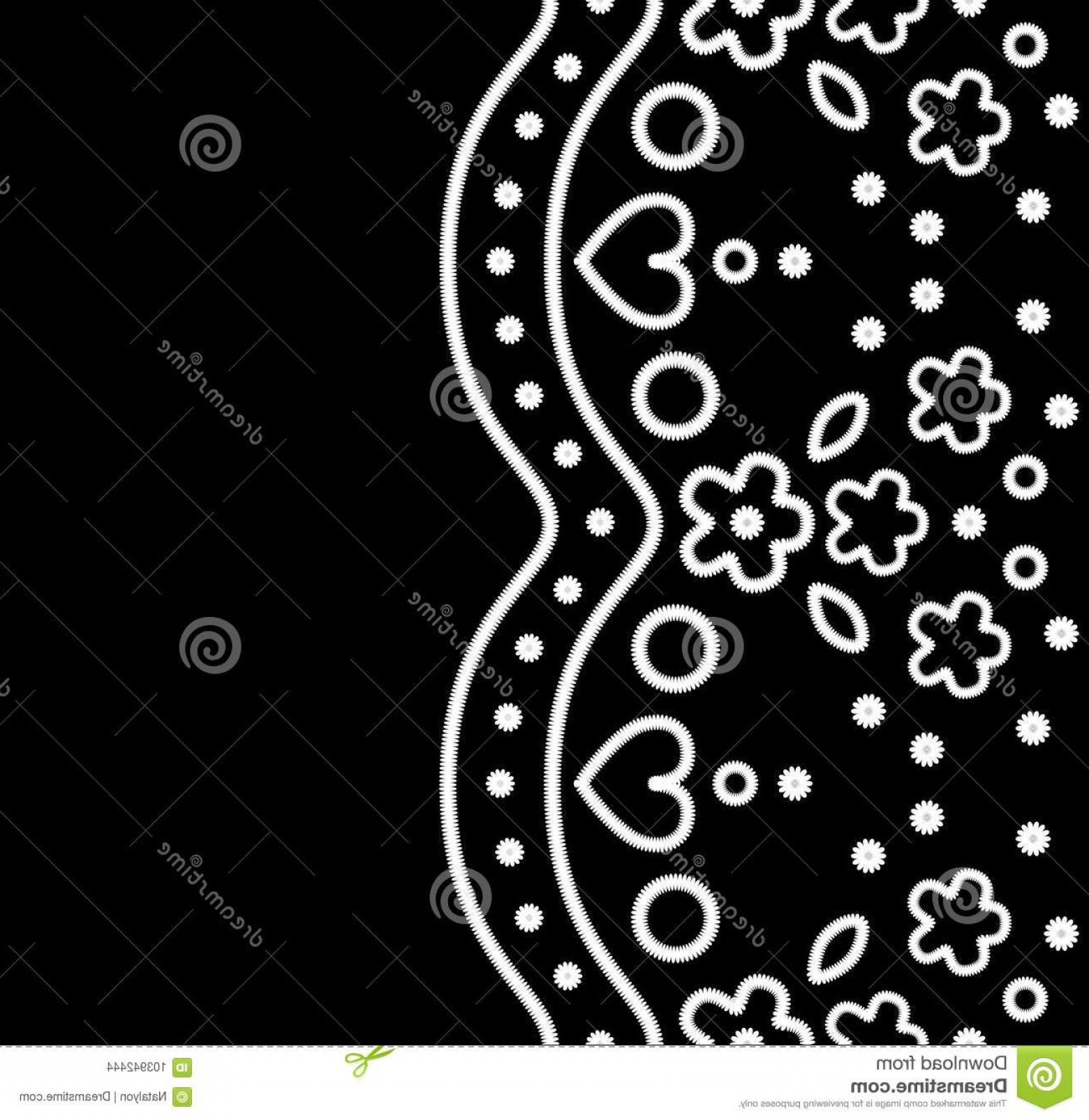White Lace Border Vector