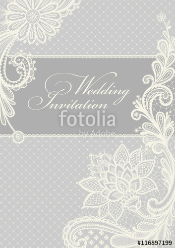 353x500 Wedding Invitation Lace Background With A Place For Text Vintage