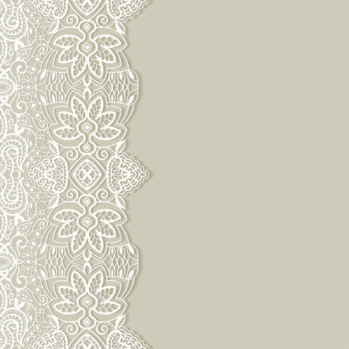 500x500 White Lace With Colored Background Vector Set Free Download
