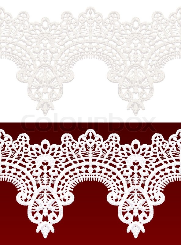 592x800 White Openwork Lace Seamless Border Stock Vector Colourbox