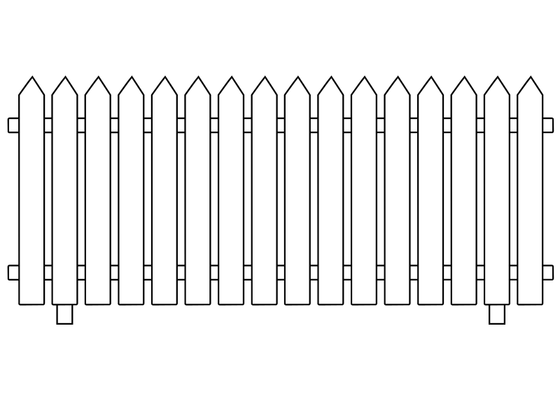 800x566 Free Clipart White Picket Fence Ghosthand