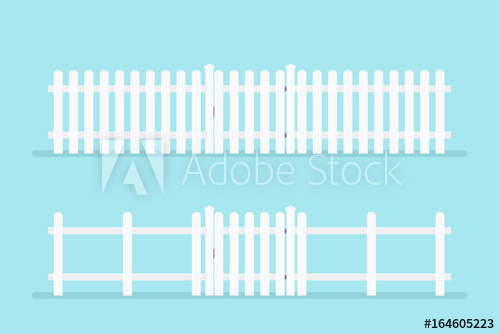 500x334 White Picket Fence With Gate
