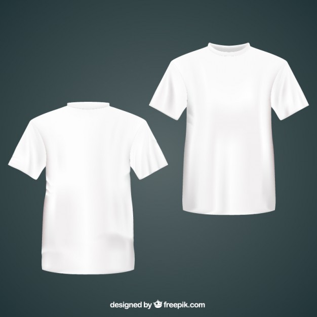 626x626 White T Shirts Vector Free Download