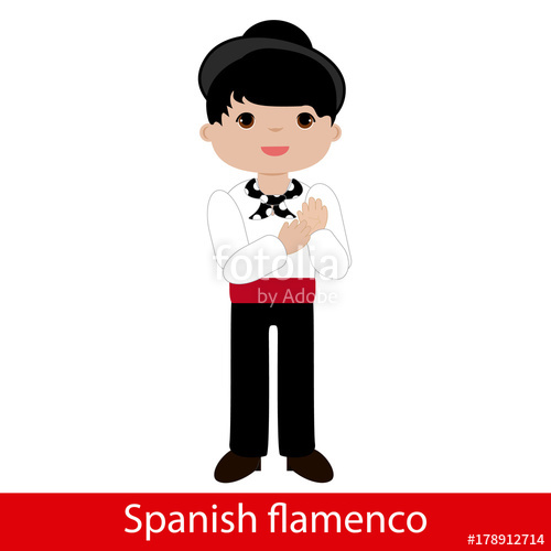500x500 Flamenco Boy With White Shirt Stock Image And Royalty Free Vector