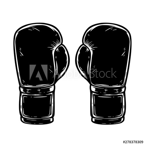 500x500 Illustration Of Boxing Gloves Isolated On White Background Design