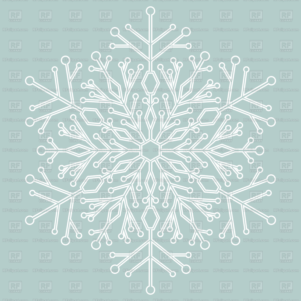 1200x1200 Round White Snowflake Vector Image Of Icons And Emblems