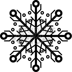 300x300 Black And White Snowflake Vector Icon Clipart Royalty Free Gif