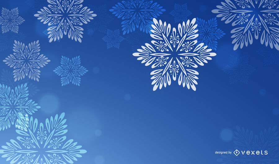 900x529 Blue Christmas Background With White Snowflakes