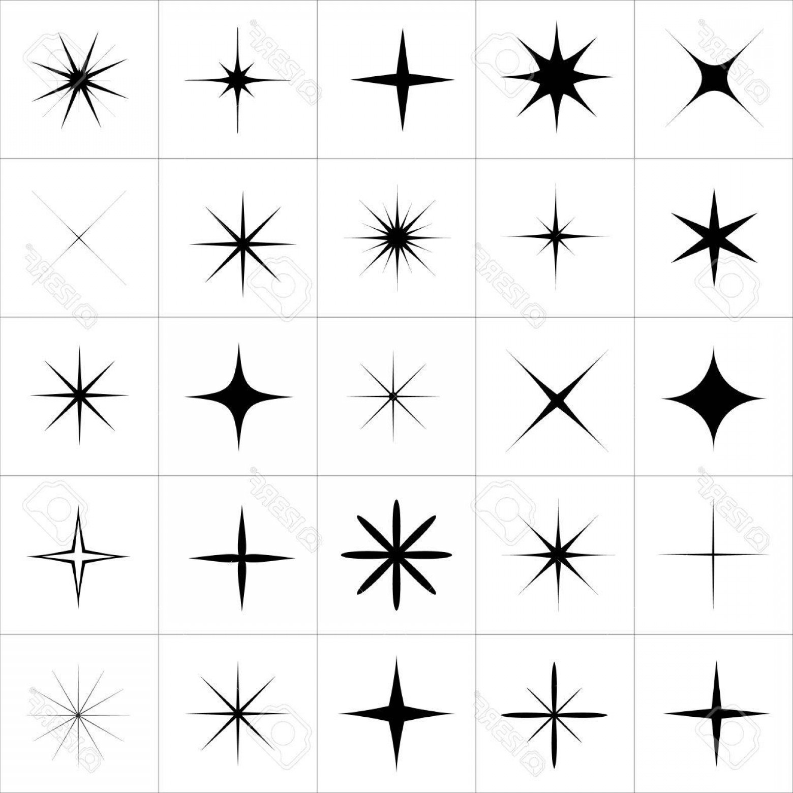 1560x1560 Photostock Vector Big Collection Of Sparkle Vector Sparkles White