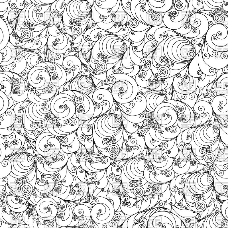 800x800 Seamless Floral Pattern With Swirls Vector Image Of Backgrounds