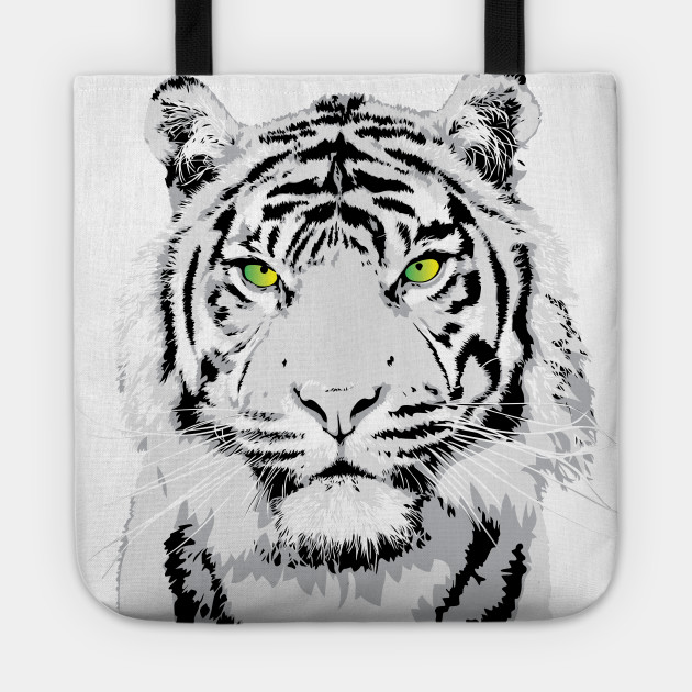 Dramatic White Tiger Vector Art Design 630x630 Dramatic White Tiger Vector Art Design