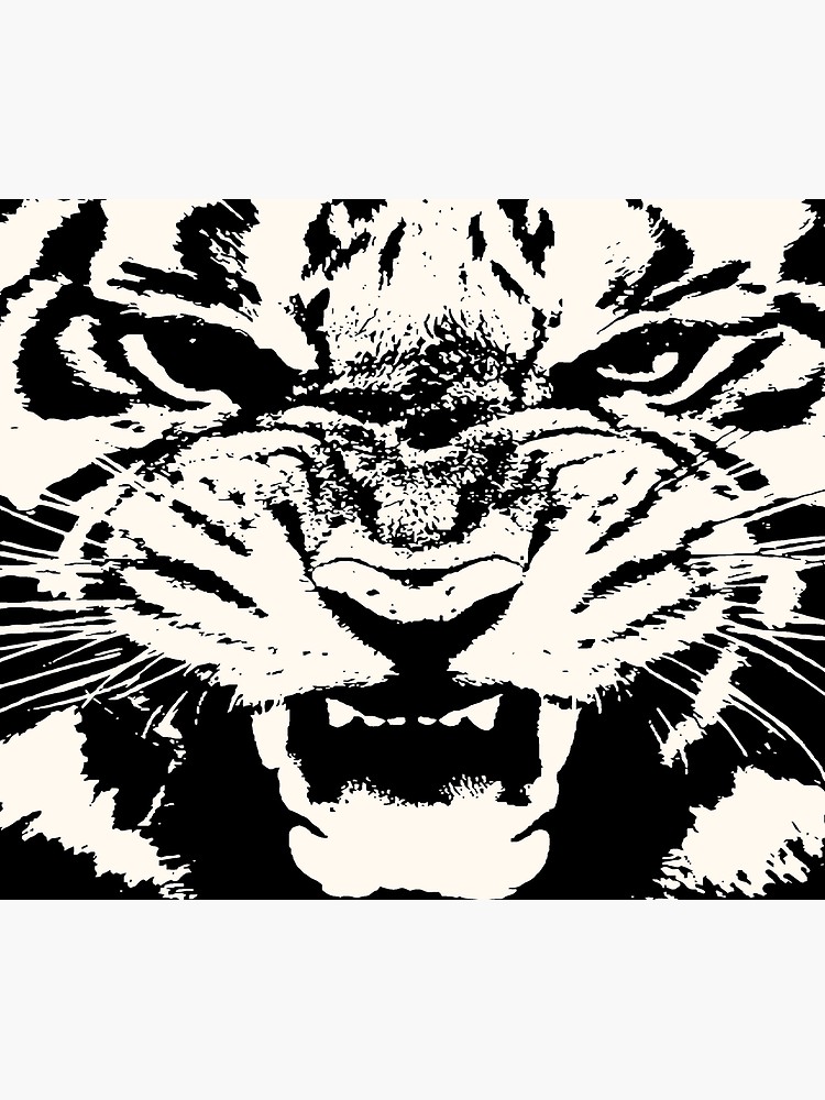 White Tiger Vector Wall Tapestry 750x1000 White Tiger Vector Wall Tapestry