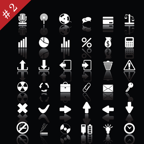 500x500 Commonly White Web Icon Vector Set Free Download