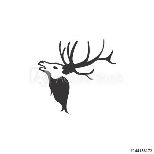 500x500 Abstract Whitetail Deer Logo
