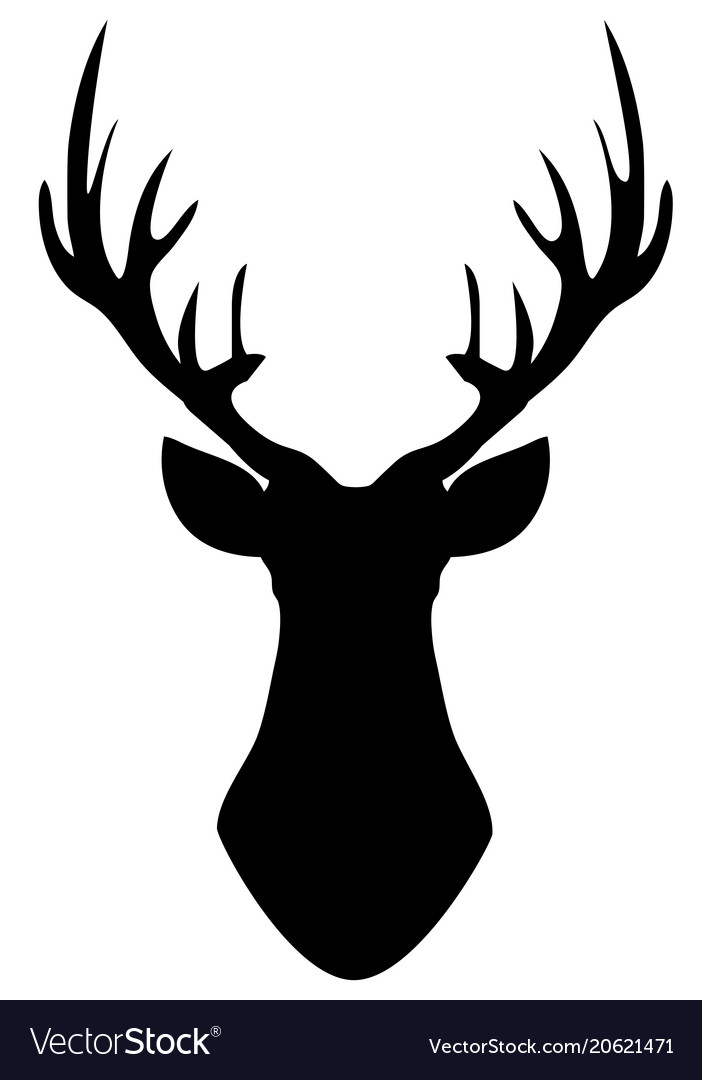 702x1080 Deer Skull Silhouette Vector