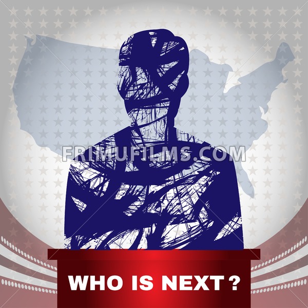 600x600 Digital Vector Usa Election With Who Is Next, Candidate Tribune