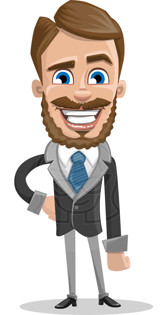 565x1060 Vector Illustration Graphic Of A Male Businessman Who Is Smiling