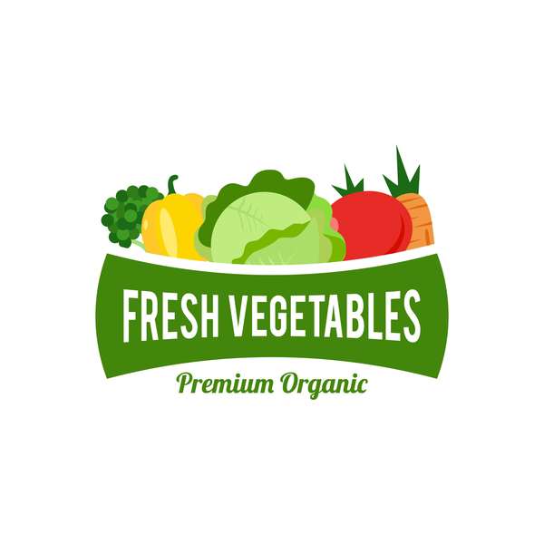 Fresh Vegetables Logo Design Vector Free Download 600x600 Fresh Vegetables Logo Design Vector Free Download