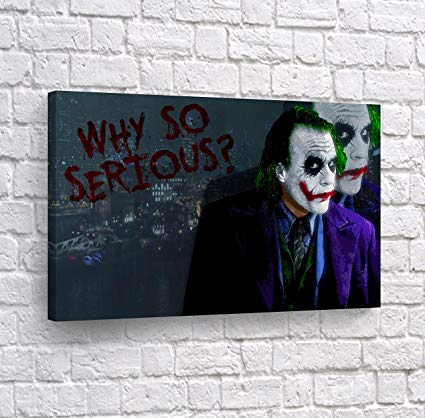 425x418 Heath Ledger Joker Quote Why So Serious Canvas Print