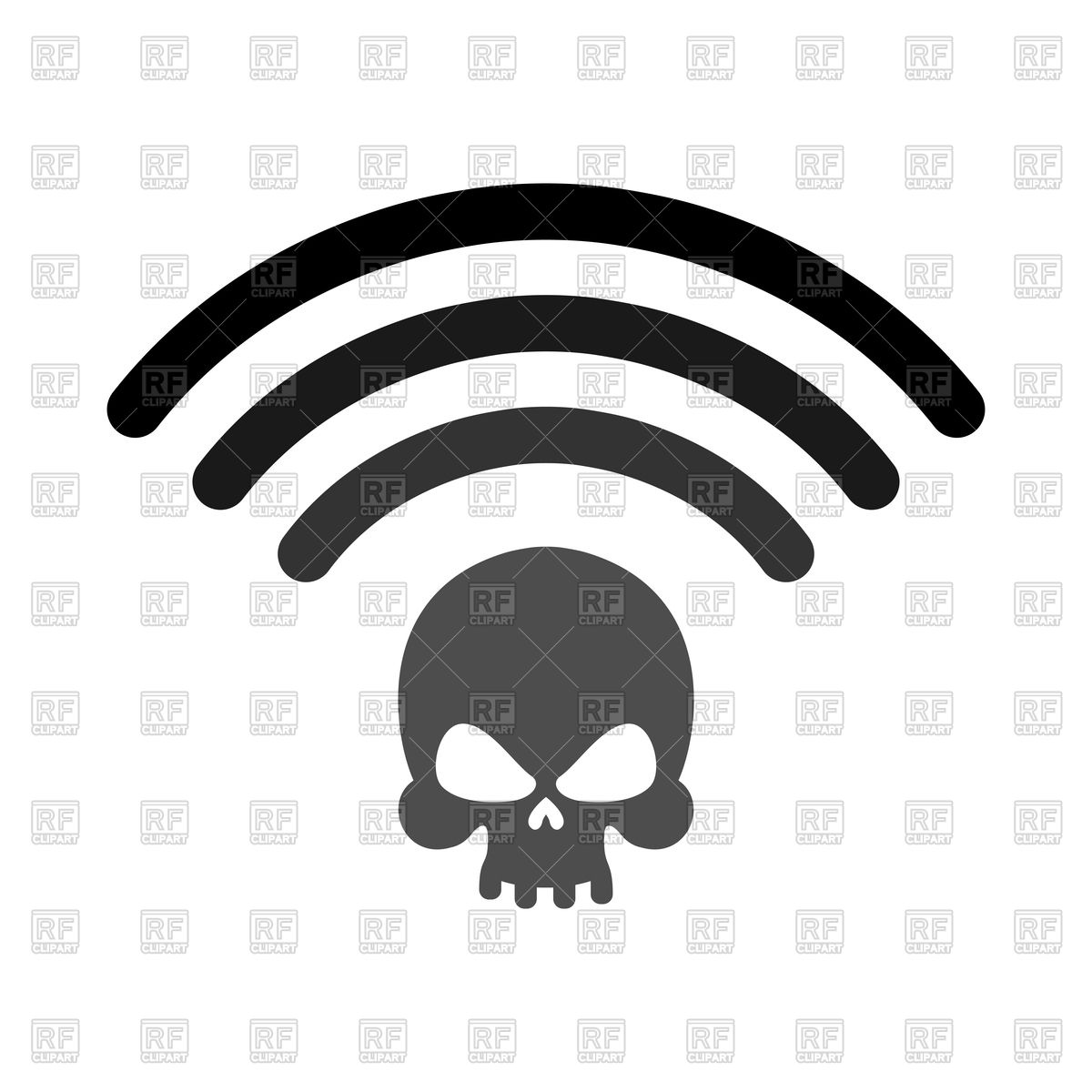 Wi Fi Death Wifi Mortal Wireless Connection Skull Icon Vector 1200x1200 Wi Fi Death Wifi Mortal Wireless Connection Skull Icon Vector