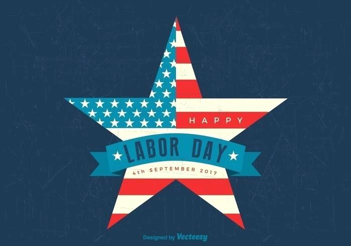 700x490 Happy Labor Day Flag Star Retro Vector Wallpaper Download American