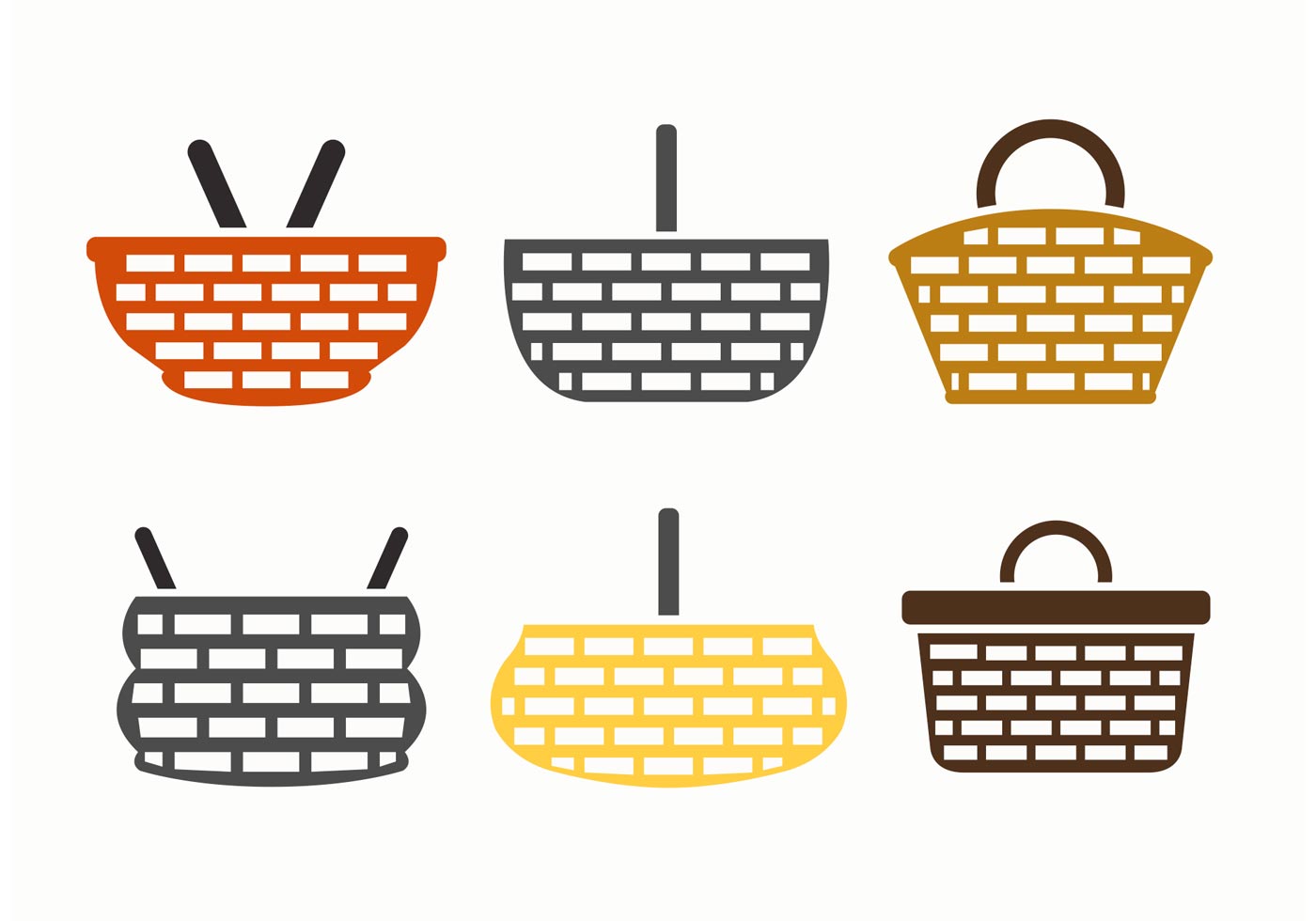 Old Basket Vectors 1400x980 Old Basket Vectors