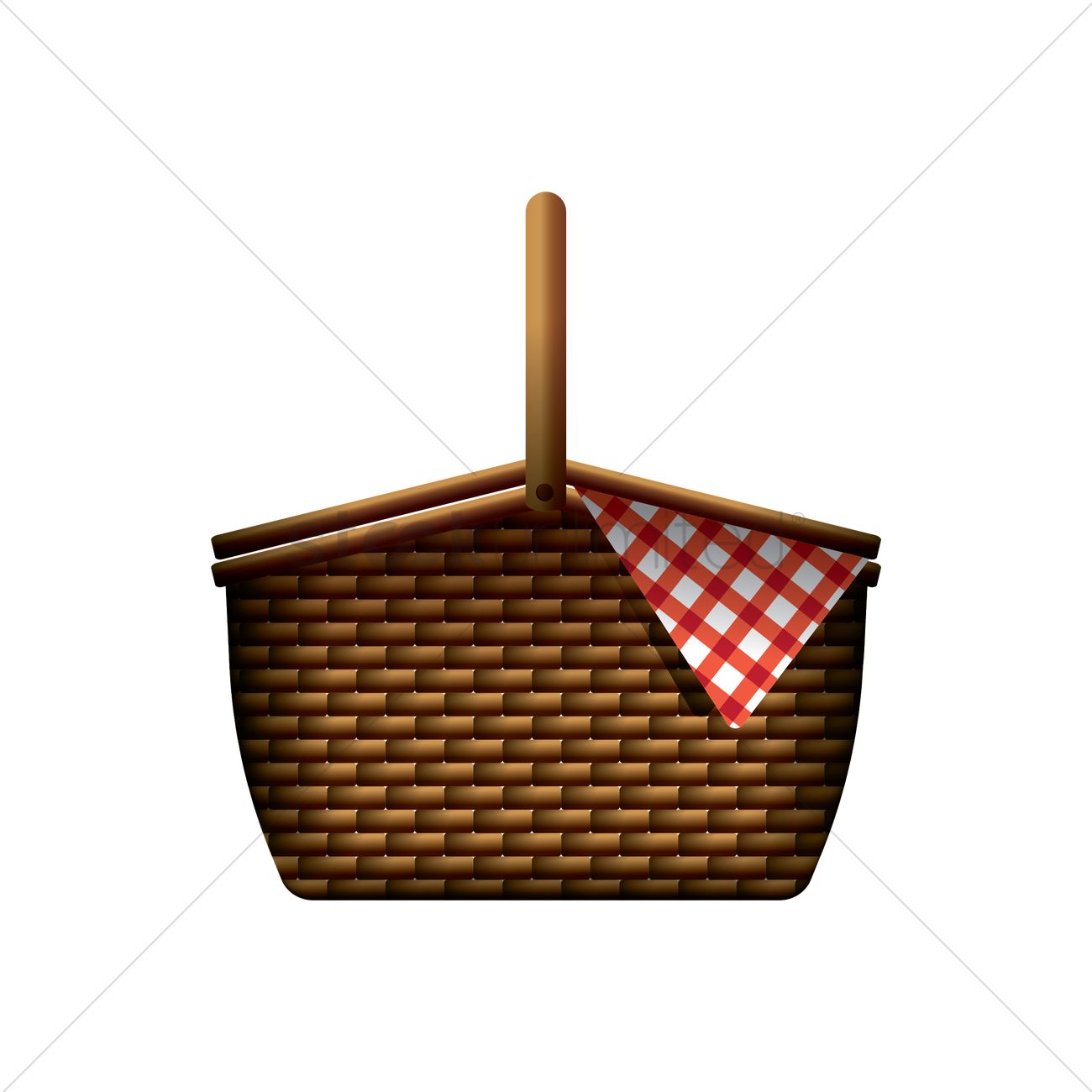 Picnic Basket Vector Image 1300x1300 Picnic Basket Vector Image