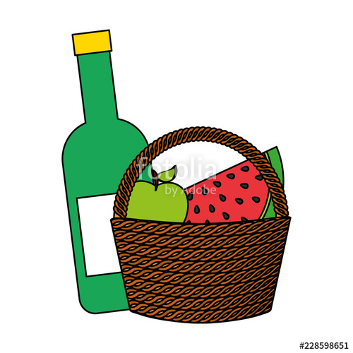 Wicker Basket Wine Fruits Food Picnic Stock Image And Royalty 500x500 Wicker Basket Wine Fruits Food Picnic Stock Image And Royalty