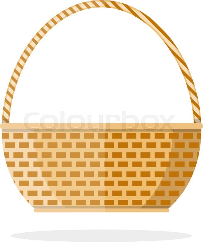 Empty Brown Woven Wicker Basket Stock Vector Colourbox 671x800 Empty Brown Woven Wicker Basket Stock Vector Colourbox