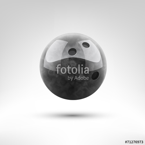 500x500 Isolated Black Bowling Ball Vector Illustration Stock Image