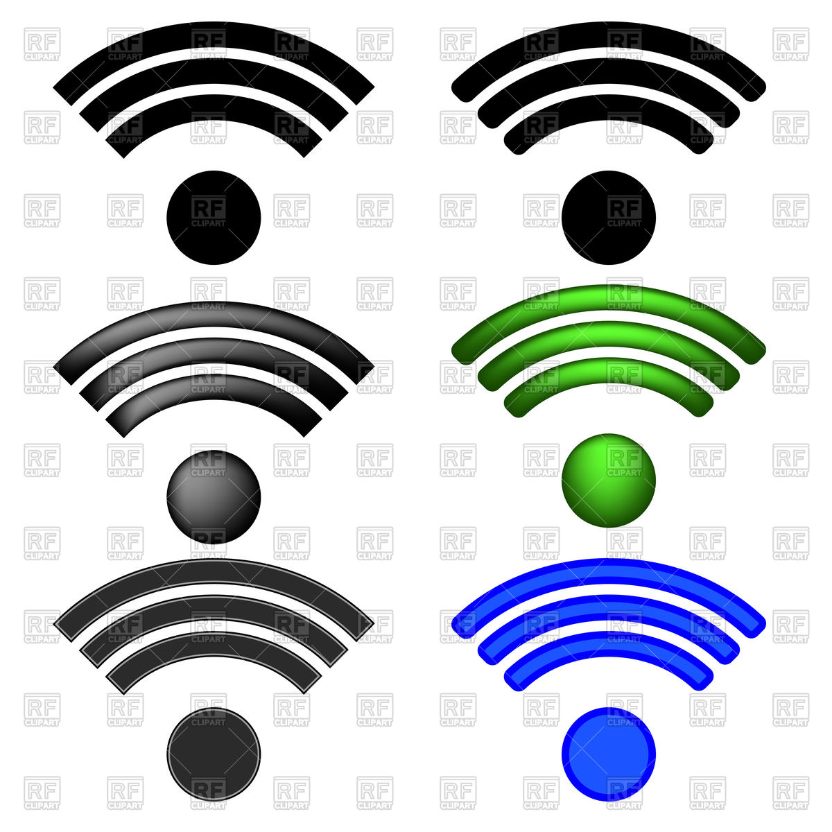 1200x1200 Set Of Wifi Icons Vector Image Of Signs, Symbols, Maps