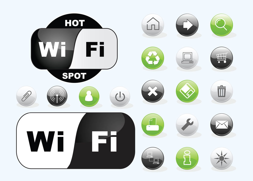 1024x731 Wifi Icons Vector Art Graphics
