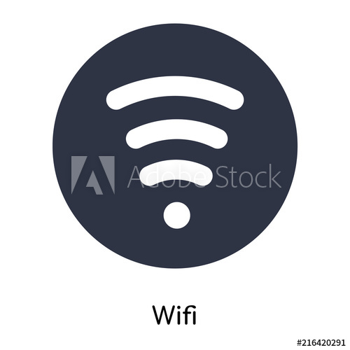 500x500 Wifi Icon Isolated On White Background Simple And Editable Wifi