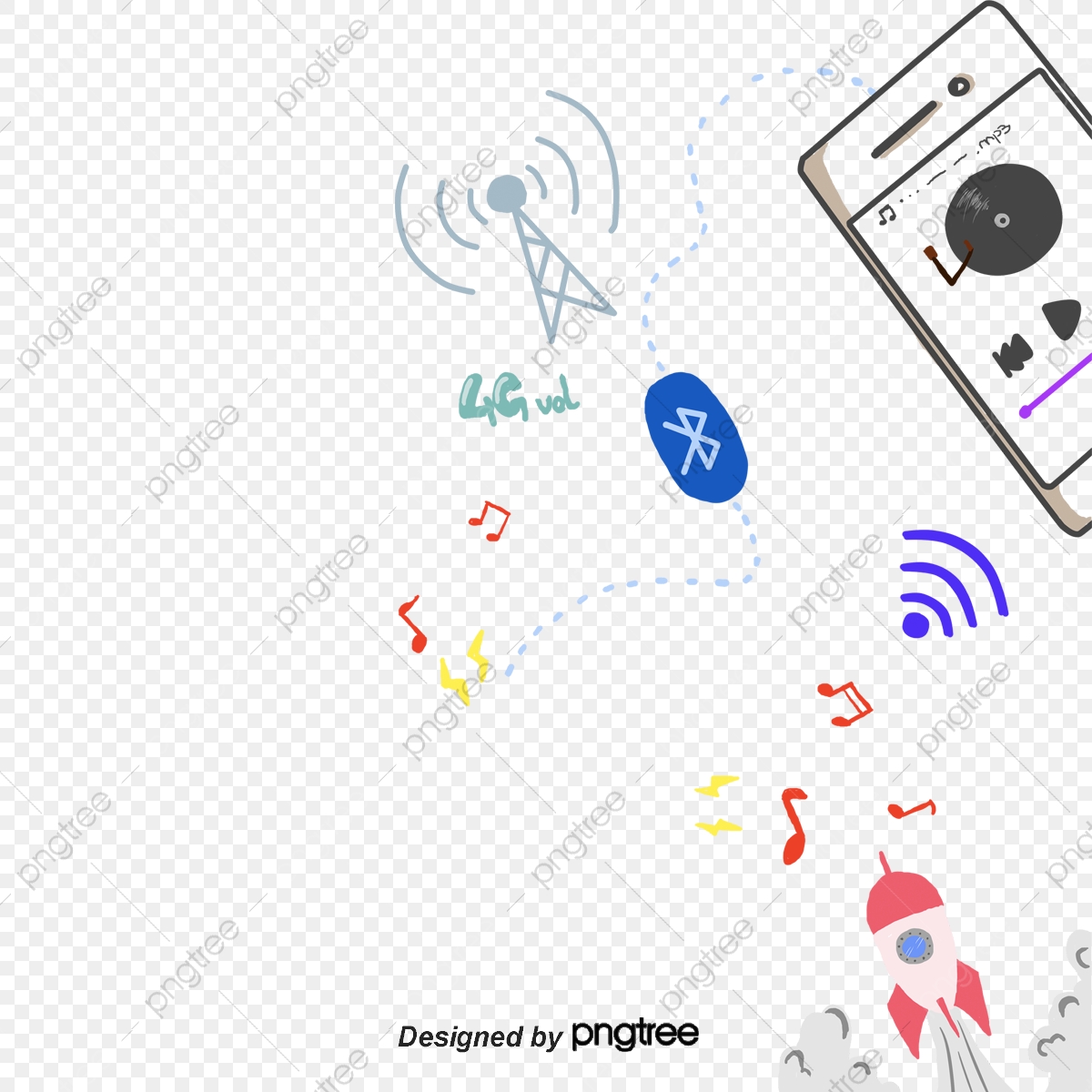 1200x1200 Vector Hand Painted Wifi Signal, Wifi Vector, Vector, Hand Painted