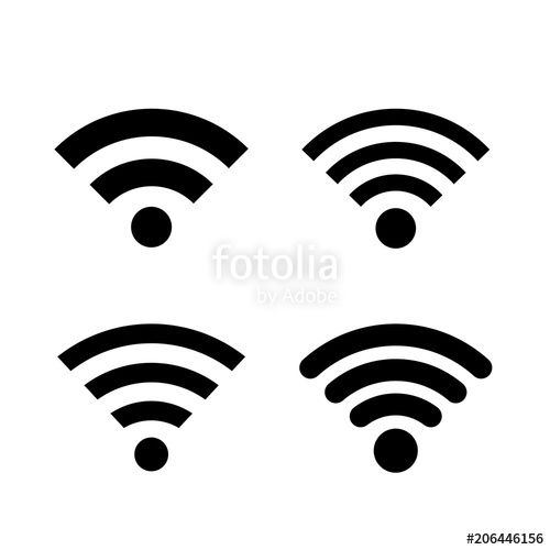 500x500 Wifi Signal Vector Icon Set Stock Image And Royalty Free Vector