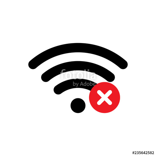 500x500 Not Connected Signal Wifi Sign Vector Stock Image And Royalty