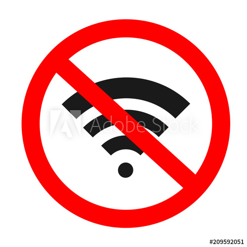 No Wifi Icon Vector Illustration Sign For Wifi Forbidden Areas 500x500 No Wifi Icon Vector Illustration Sign For Wifi Forbidden Areas