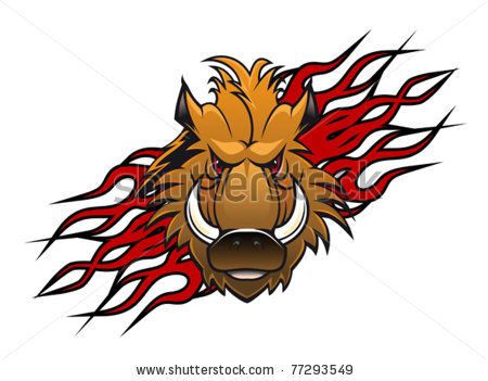 Sports Banners Wild Boar, Cartoon Styles 450x351 Sports Banners Wild Boar, Cartoon Styles