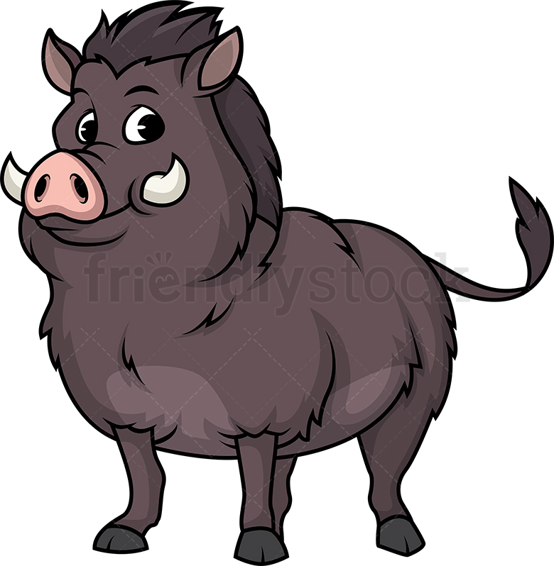 Wild Boar Cartoon Clipart Vector 780x798 Wild Boar Cartoon Clipart Vector
