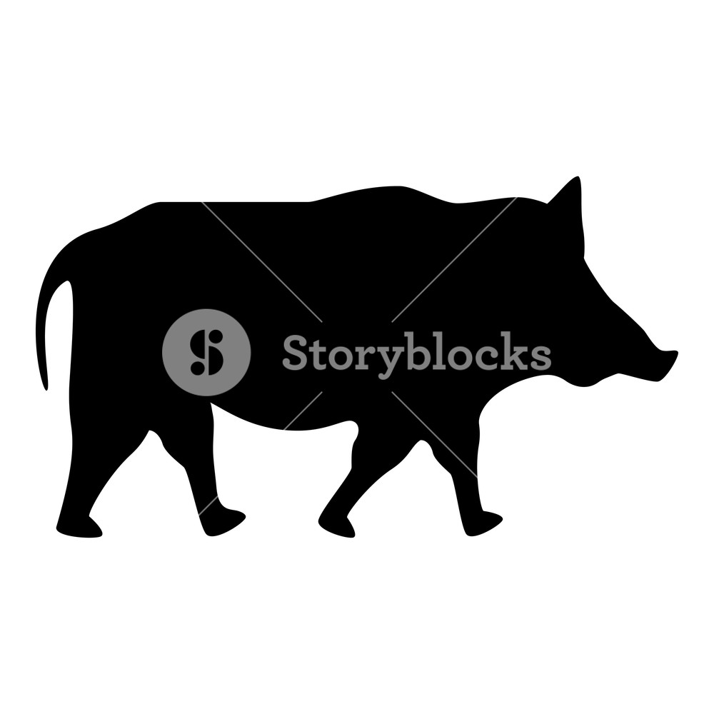 Wild Boar Wild Pig Hog Warthog Icon Black Color Vector 1000x1000 Wild Boar Wild Pig Hog Warthog Icon Black Color Vector