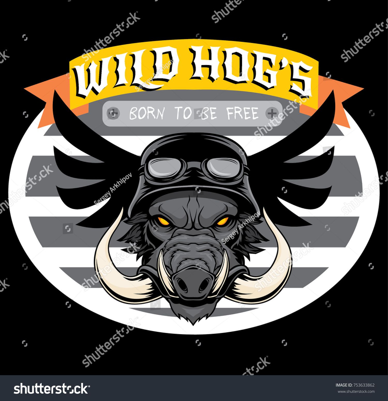 Wild Hog Wearing Helmet Vector Illustration Shutterstock 1500x1554 Wild Hog Wearing Helmet Vector Illustration Shutterstock