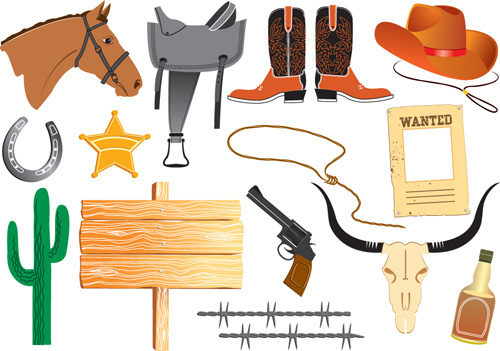 Set Of Wild West Elements Vector Free Vector In Encapsulated 500x351 Set Of Wild West Elements Vector Free Vector In Encapsulated