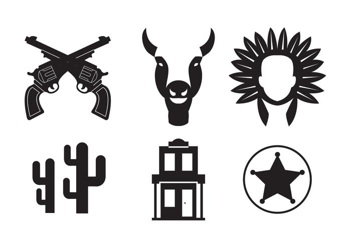 Wild West Vector Icons 700x490 Wild West Vector Icons