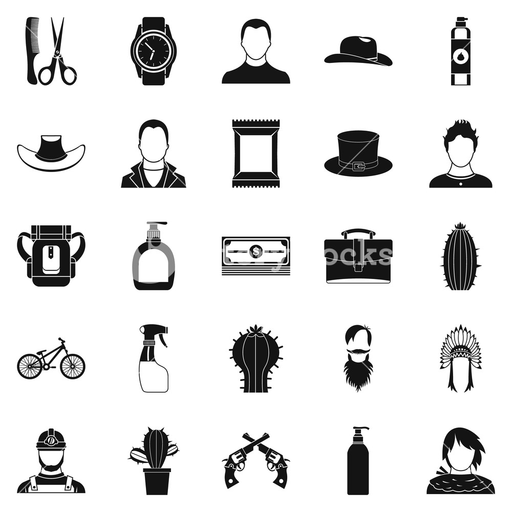 Wild West Icons Set Simple Set Of Wild West Vector Icons 1000x1000 Wild West Icons Set Simple Set Of Wild West Vector Icons