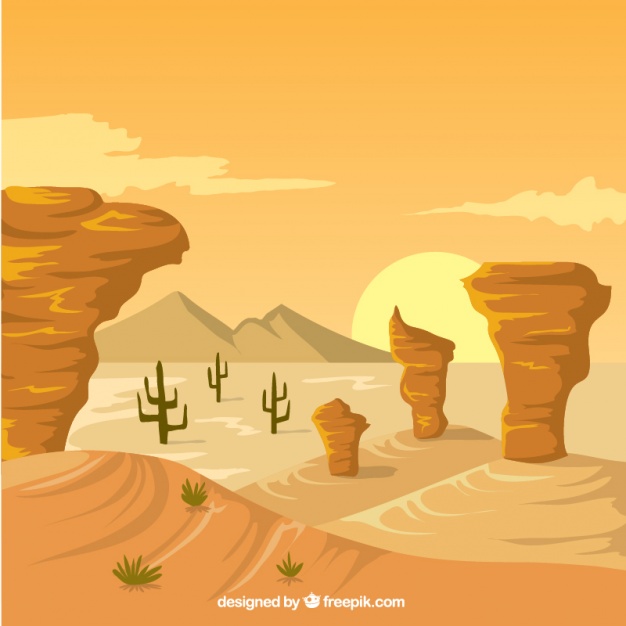 Flat Scene Of Wild West Vector Free Download 626x626 Flat Scene Of Wild West Vector Free Download