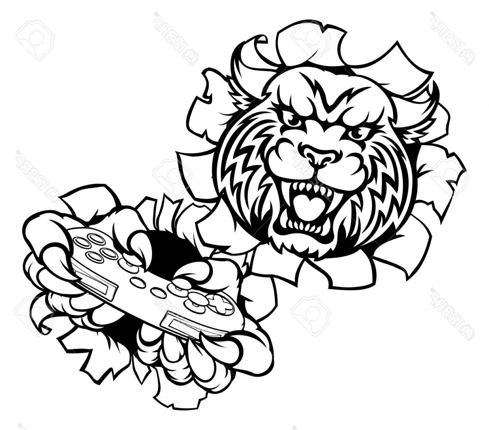 1560x1372 Photostock Vector Bobcat Wildcat Esports Gamer Mascot Wallkeeper