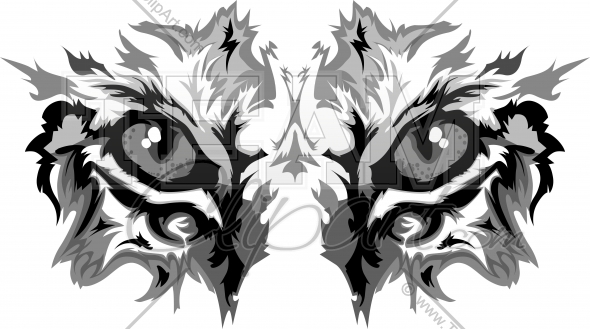 590x329 Wildcat Eyes Clipart Image Easy To Edit Vector Format